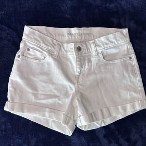 Old Navy Shorts Womens 2 White Boyfriend Denim Cuff Stretch Jean Casual Comfort